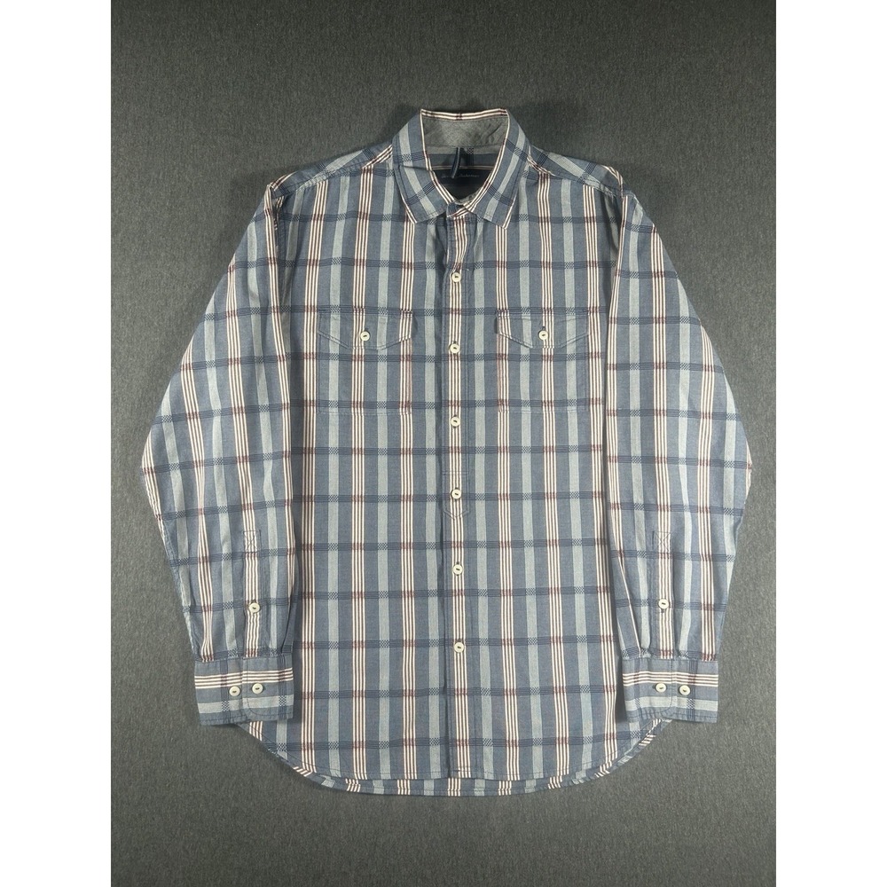 Tommy‎ Bahama Plaid Long Sleeve Button Down Cotton Shirt Medium